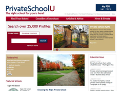 PrivateSchoolU website screenshot