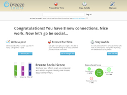 Breeze Social web application screenshot