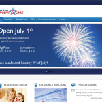 Five Star Urgent Care redesigned homepage